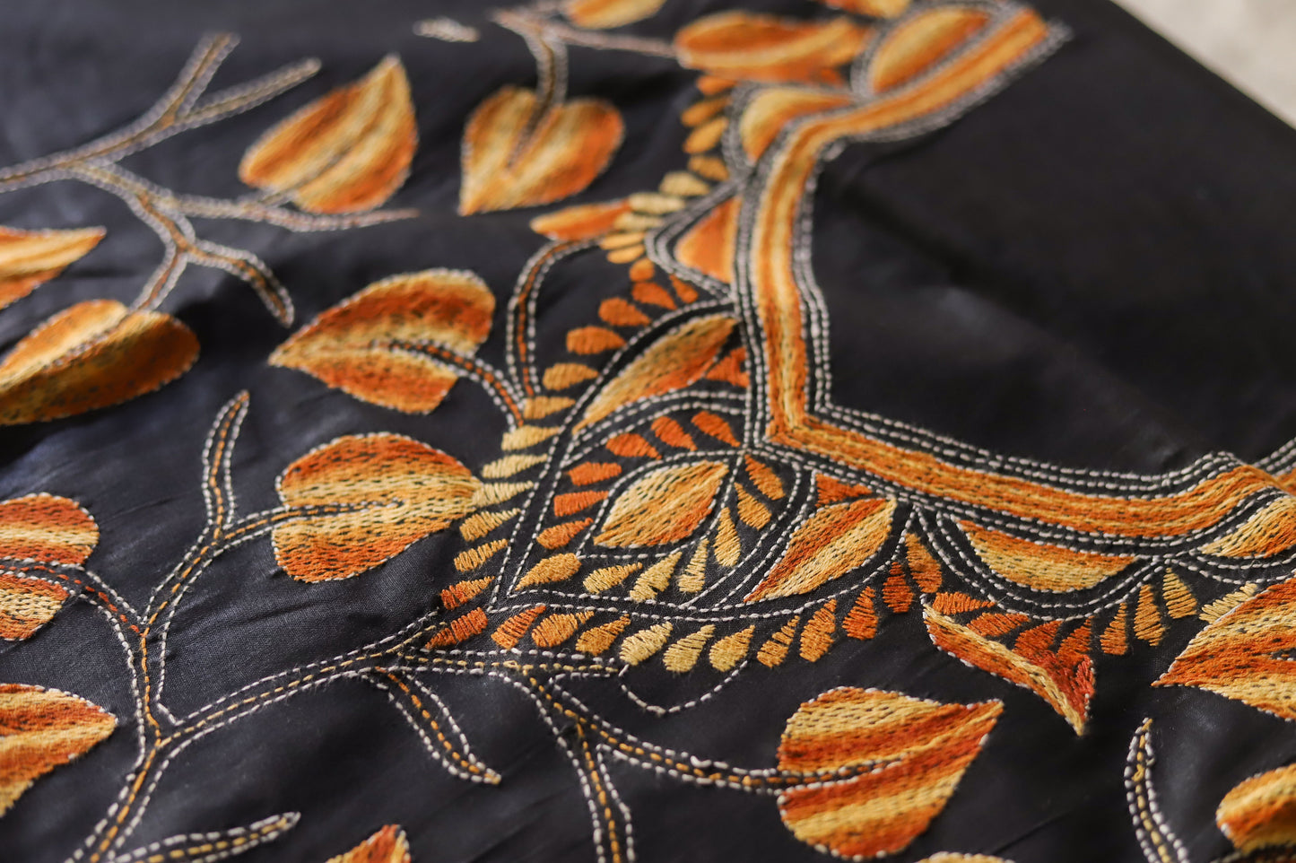 Bengal Kantha Hand Embroidery Cotton Kurti Suit Fabric Set