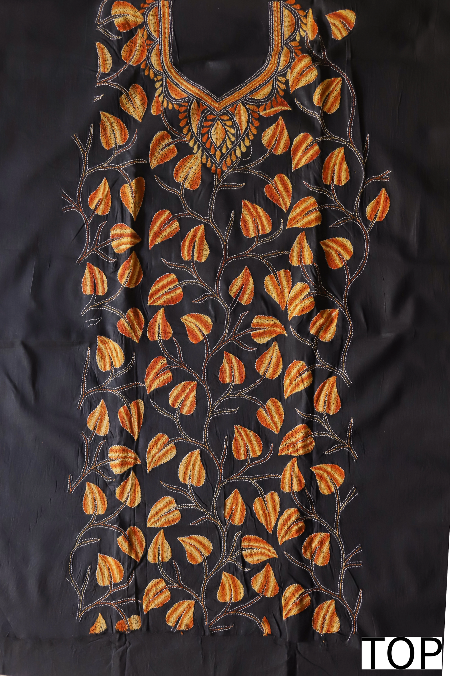 Bengal Kantha Hand Embroidery Cotton Kurti Suit Fabric Set