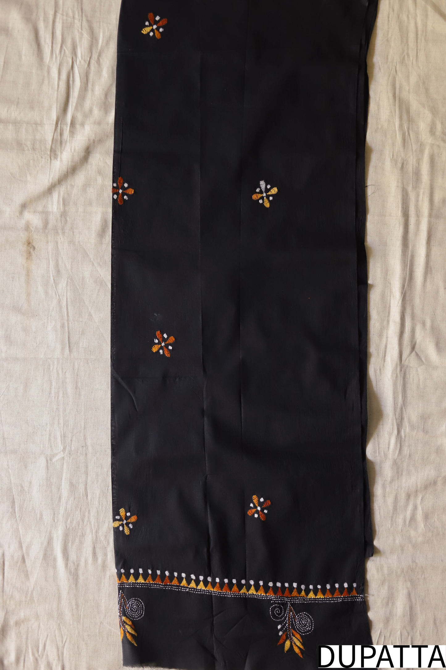 Bengal Kantha Hand Embroidery Cotton Kurti Suit Fabric Set
