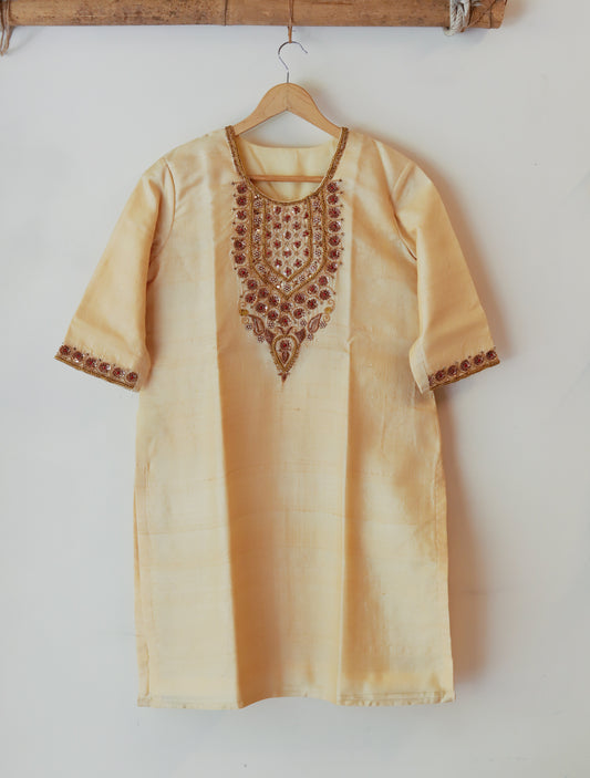 Bengal Hand Embroidered Silk Kurti