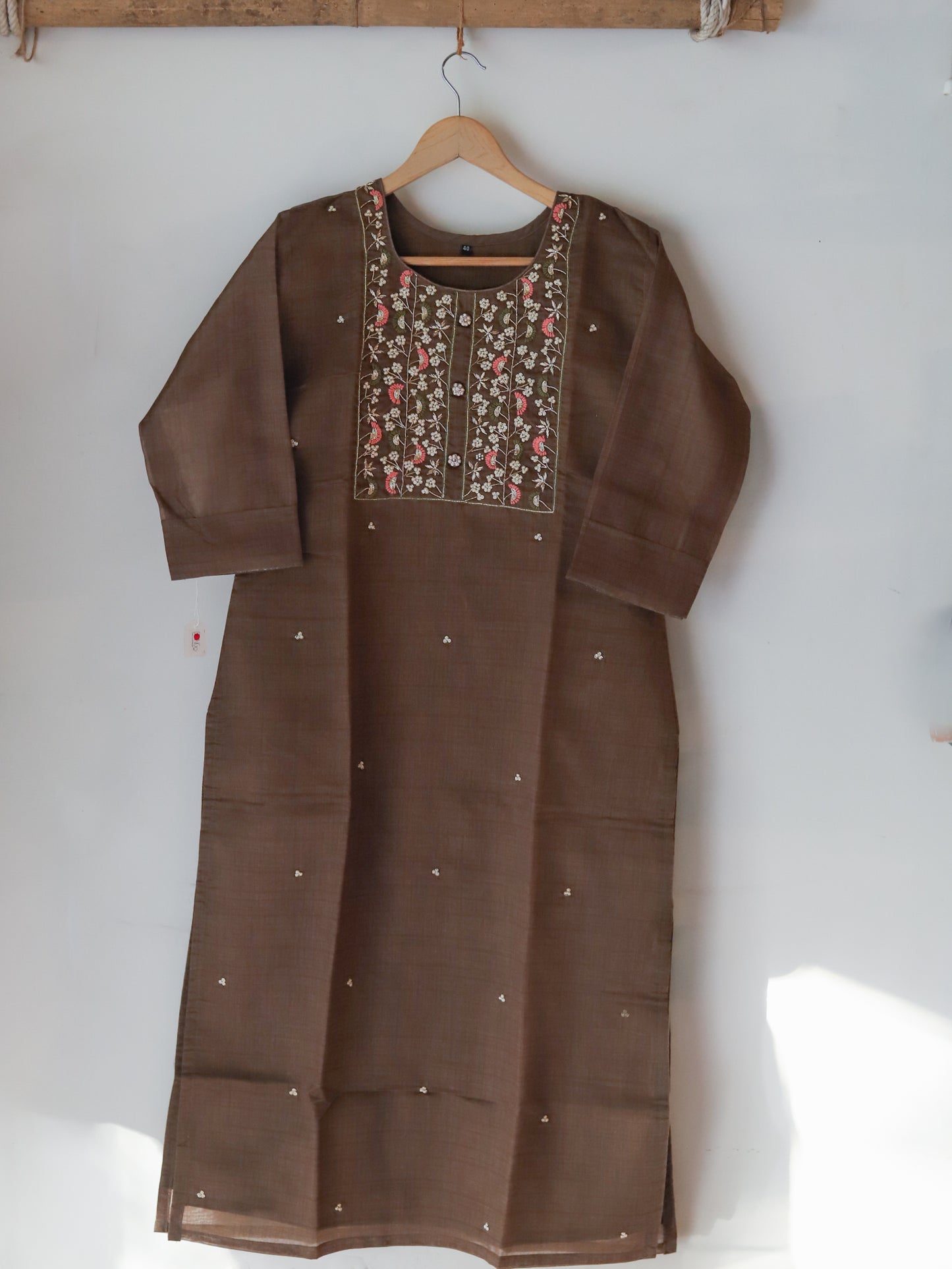 Bengal Hand Embroidered Cotton Silk Kurti