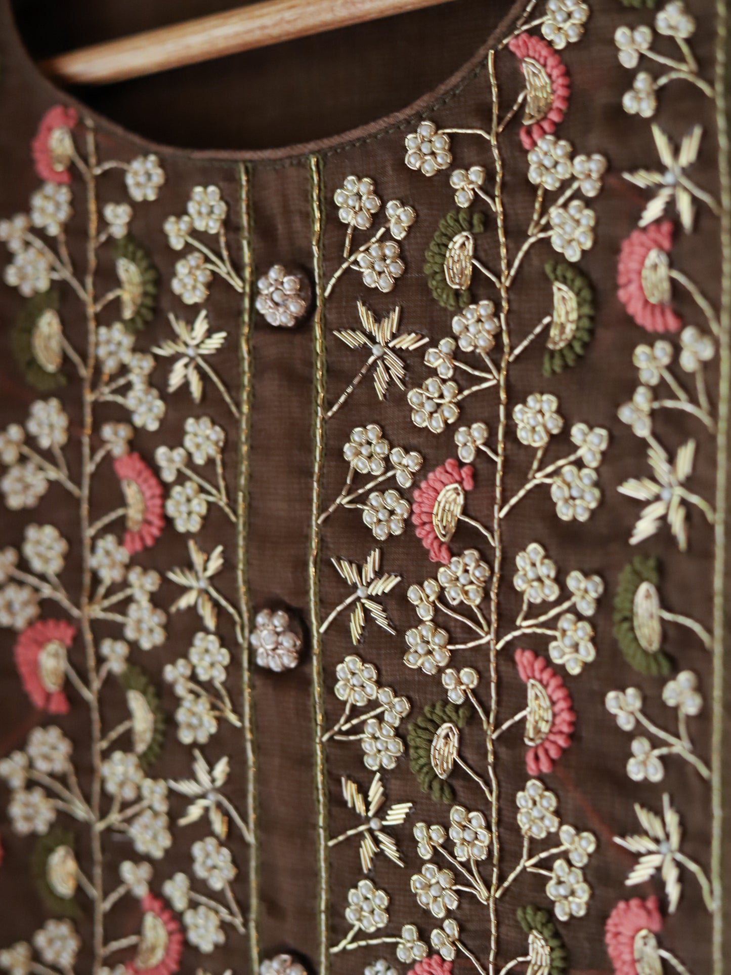 Bengal Hand Embroidered Cotton Silk Kurti