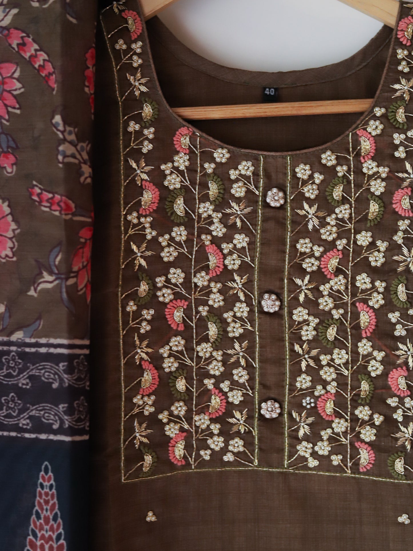 Bengal Hand Embroidered Cotton Silk Kurti