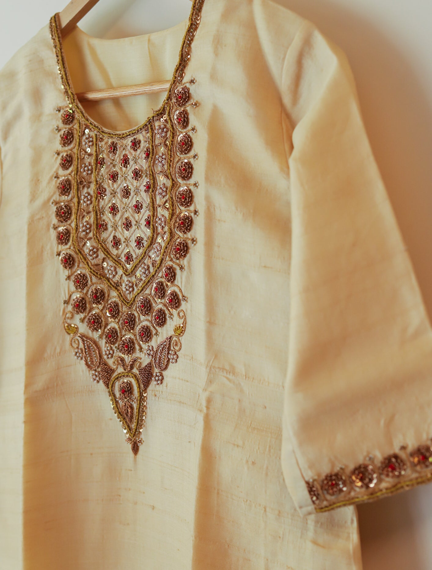 Bengal Hand Embroidered Silk Kurti