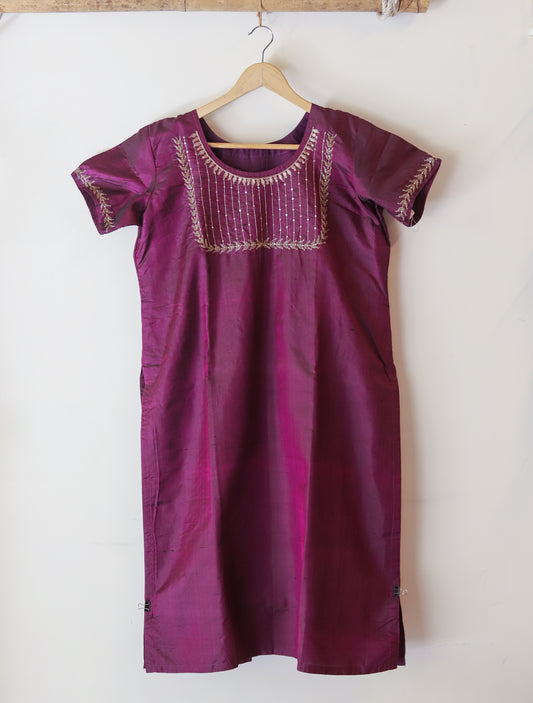 Bengal Hand Embroidered Silk Kurti