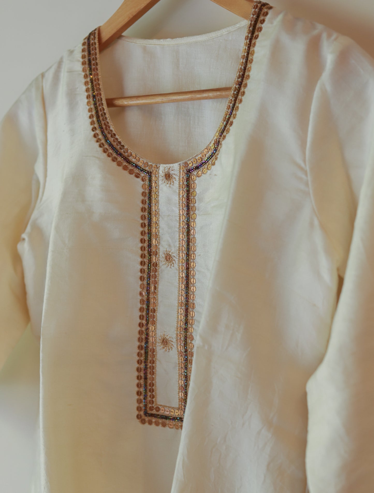 Bengal Hand Embroidered Silk Top Bottom