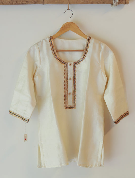 Bengal Hand Embroidered Silk Top Bottom