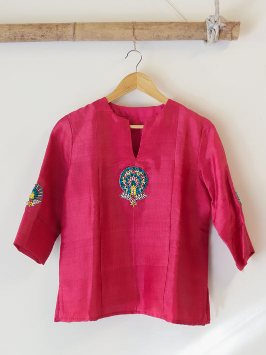 Bengal Hand Embroidered Silk Top