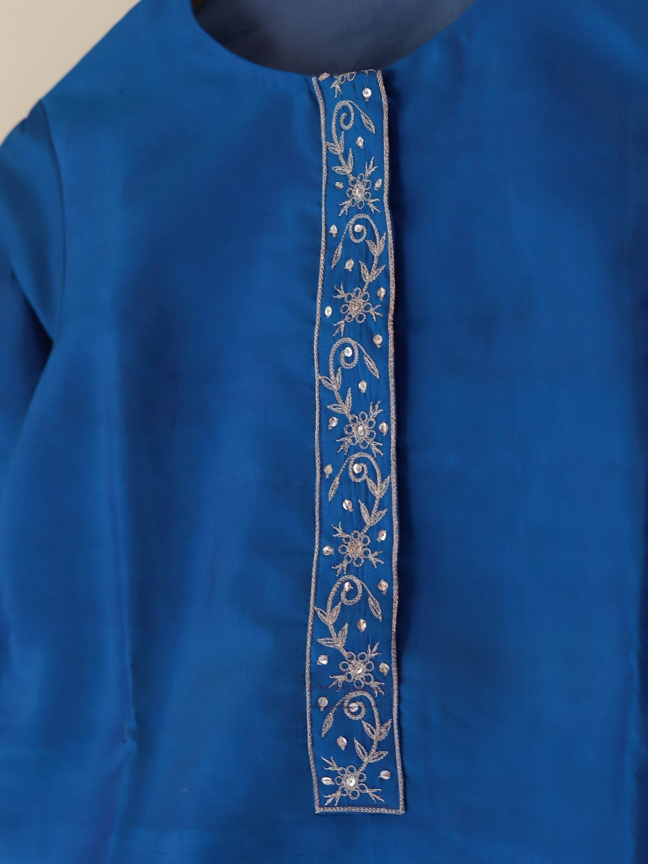 Bengal Hand Embroidered Silk Top Bottom