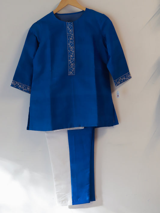 Bengal Hand Embroidered Silk Top Bottom