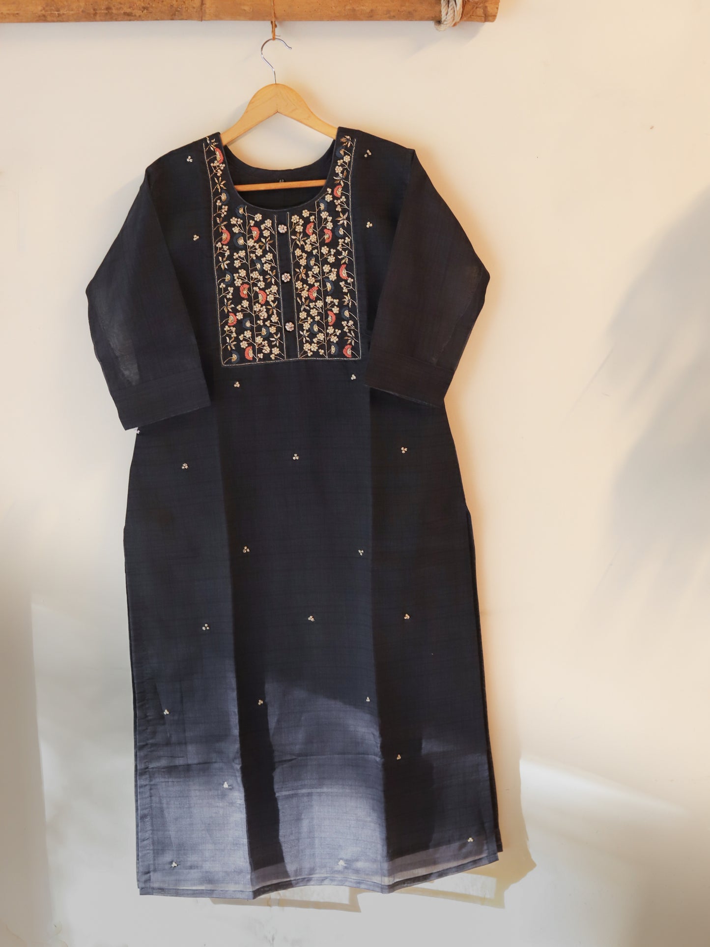 Bengal Hand Embroidered Cotton Silk Kurti