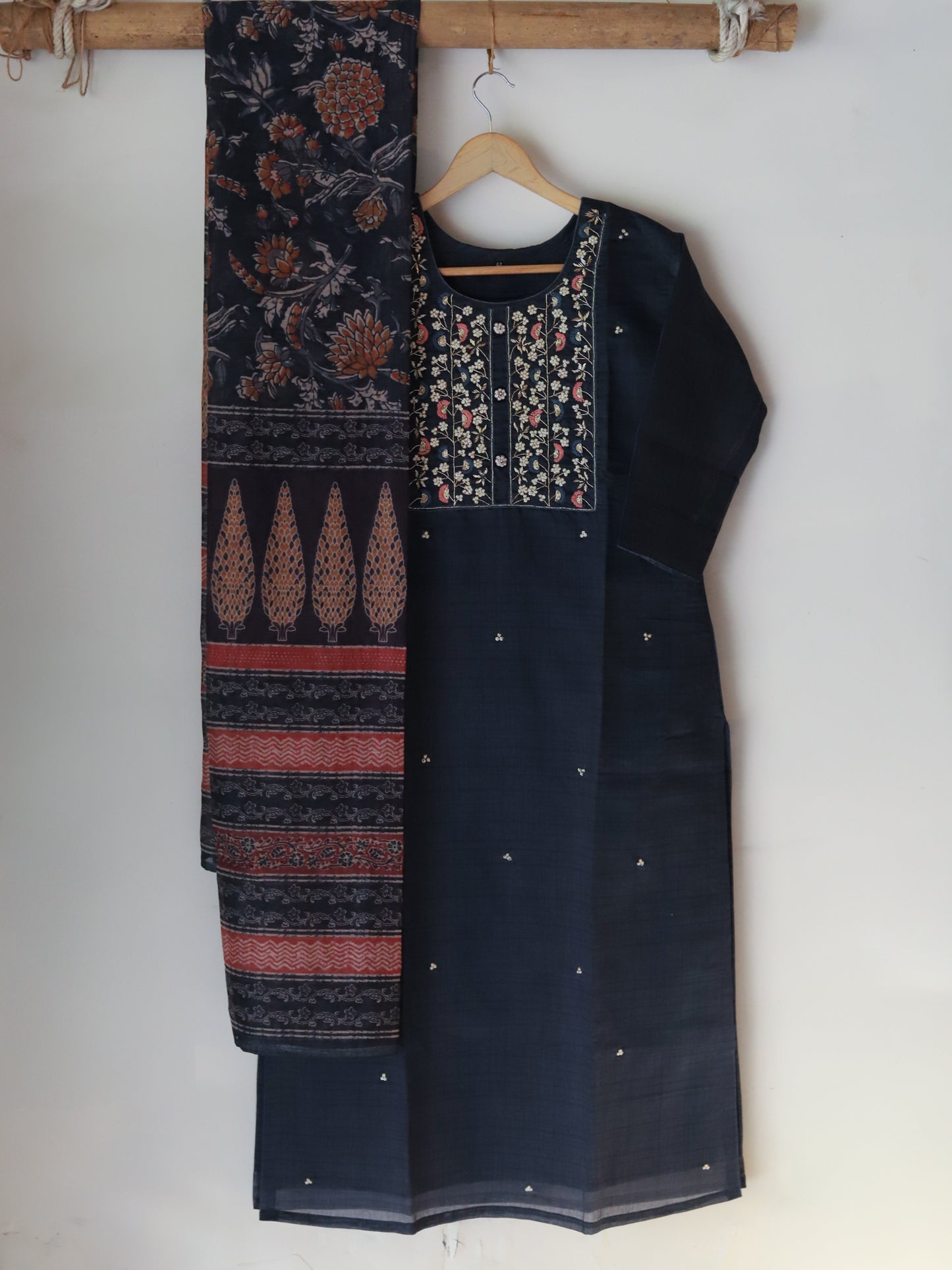 Bengal Hand Embroidered Cotton Silk Kurti