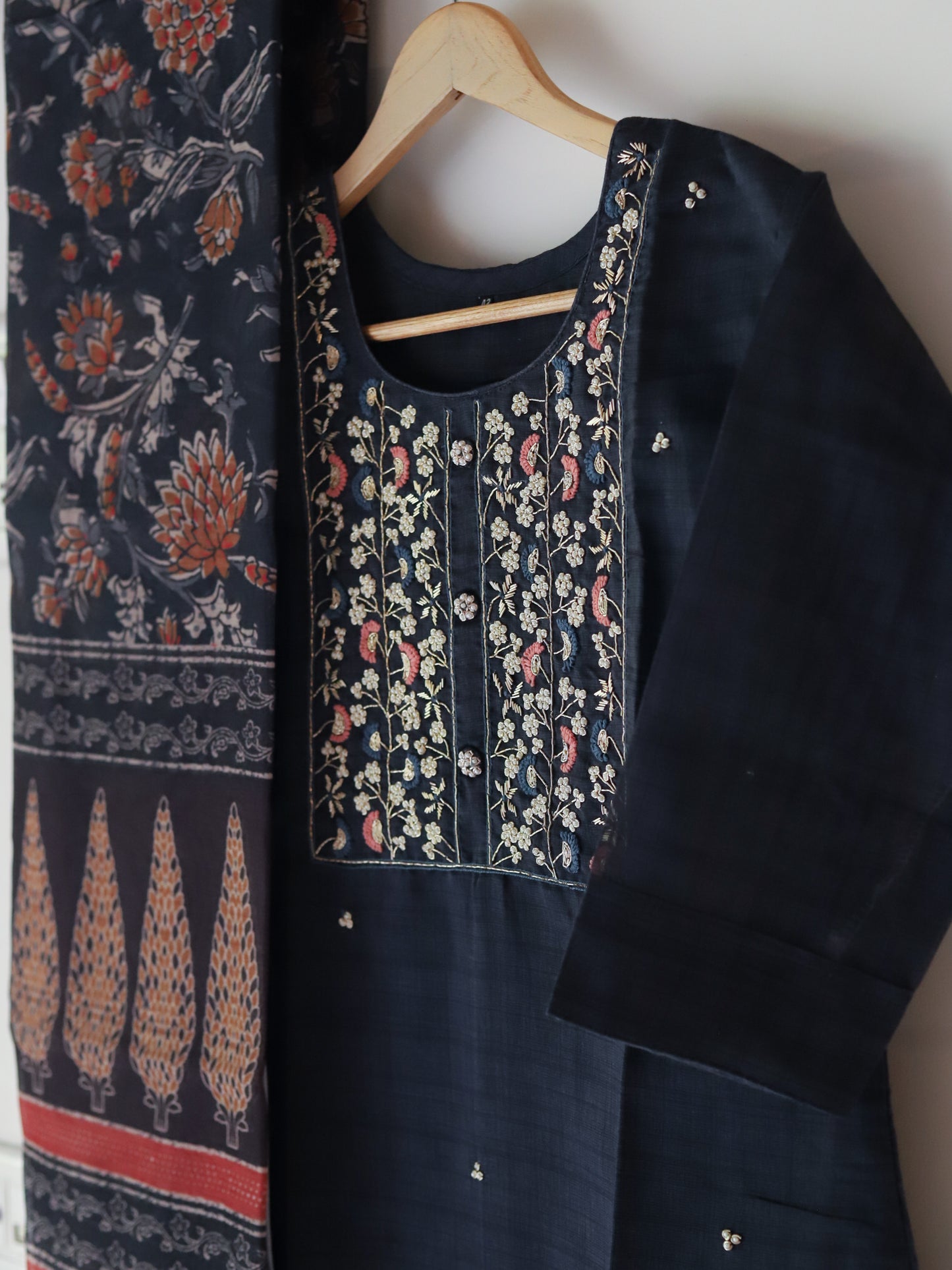 Bengal Hand Embroidered Cotton Silk Kurti