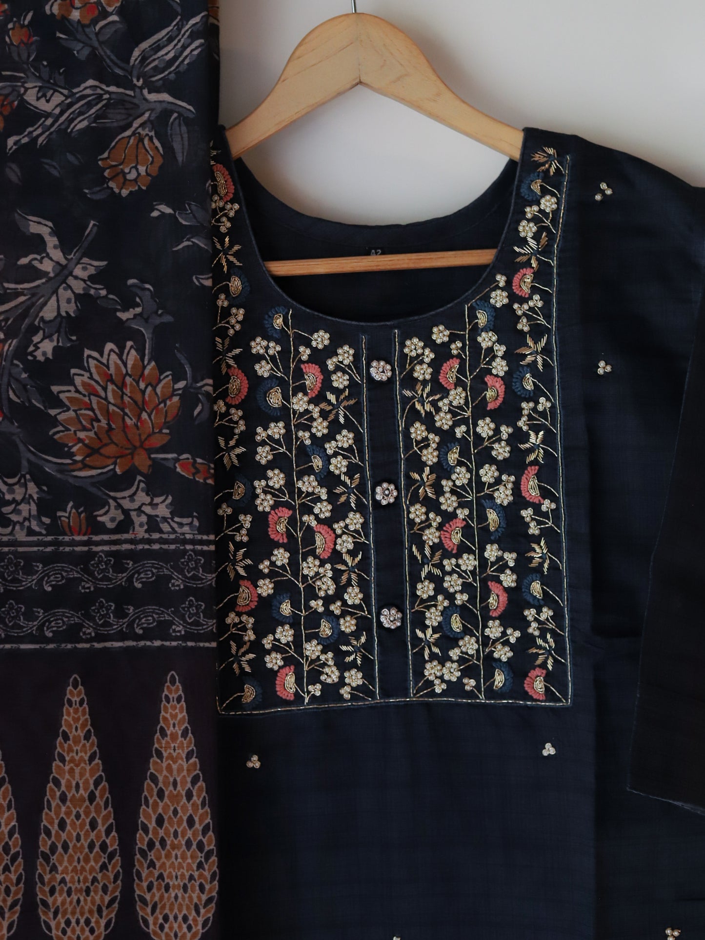 Bengal Hand Embroidered Cotton Silk Kurti
