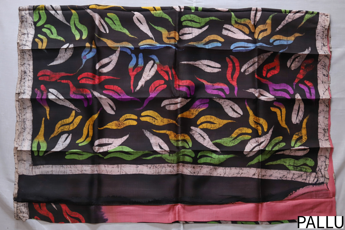 Handwoven Bengal Hand Batik Silk Saree