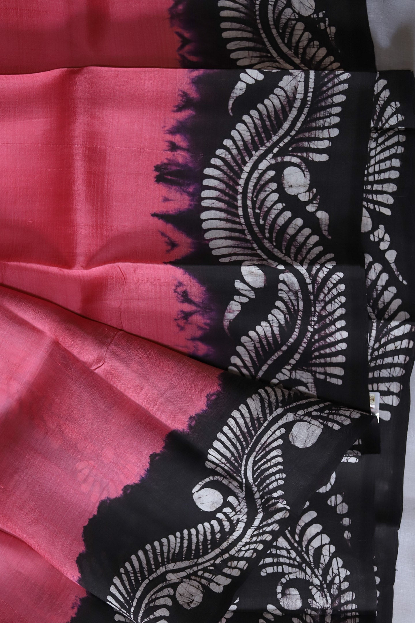 Handwoven Bengal Hand Batik Silk Saree