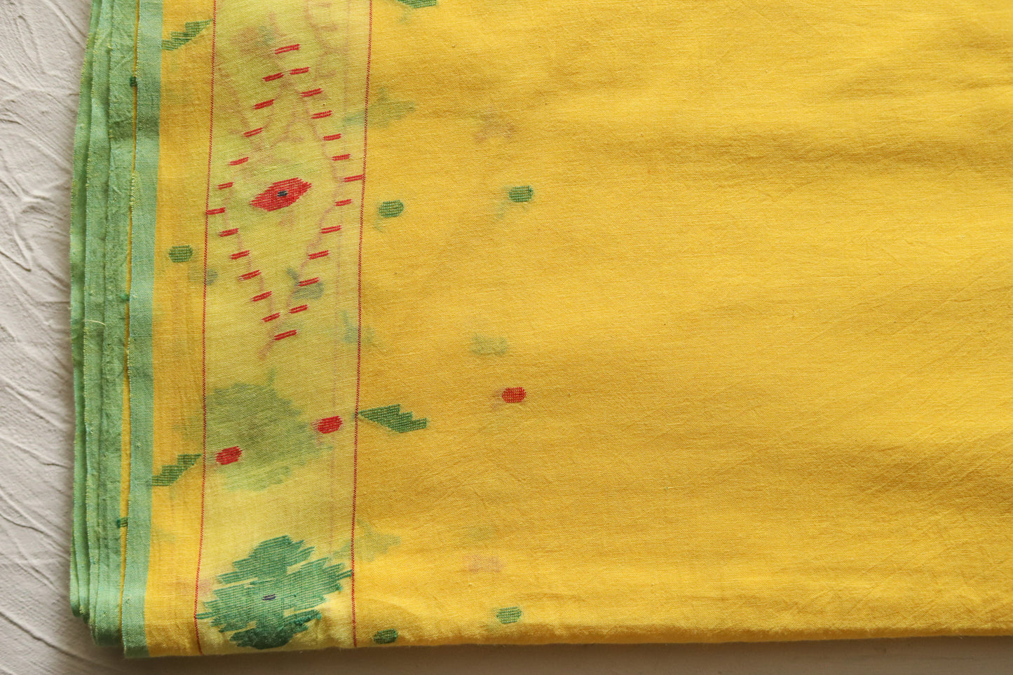 Bengal's Handwoven Cotton Fabric/ Yardage in Jamdani design