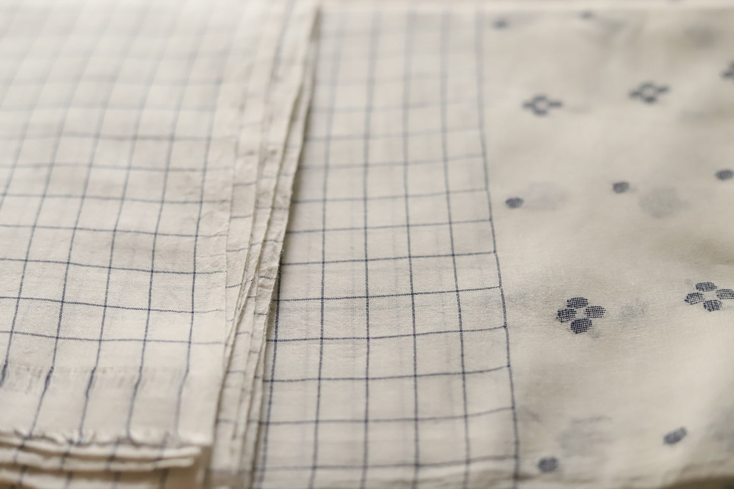 Bengal's Handwoven Cotton Fabric/ Yardage in Jamdani design