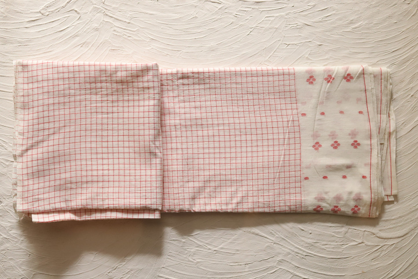 Bengal's Handwoven Cotton Fabric/ Yardage in Jamdani design