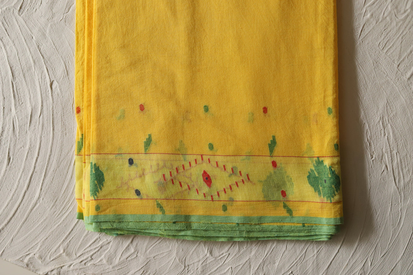 Bengal's Handwoven Cotton Fabric/ Yardage in Jamdani design