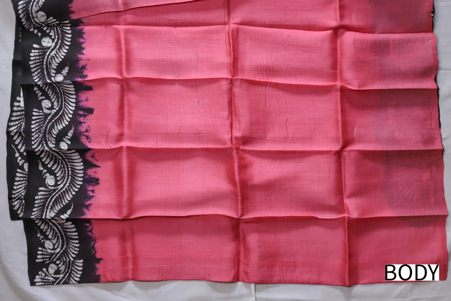 Handwoven Bengal Hand Batik Silk Saree