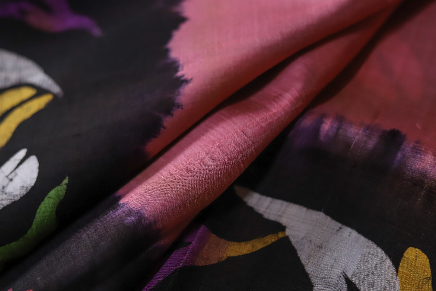 Handwoven Bengal Hand Batik Silk Saree