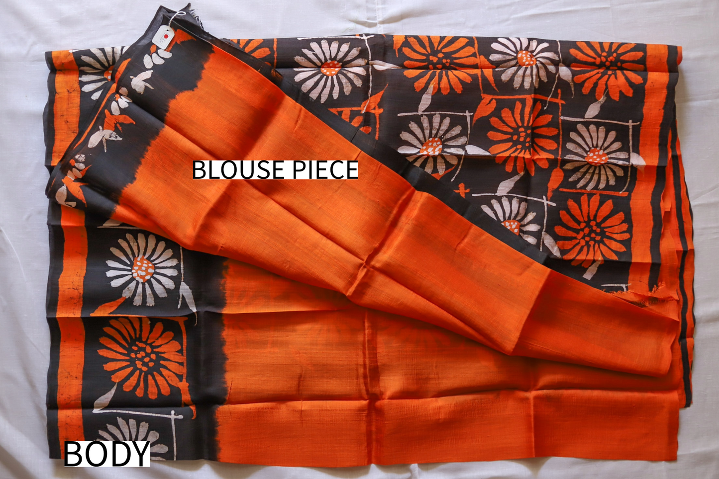 Handwoven Bengal Hand Batik Silk Saree