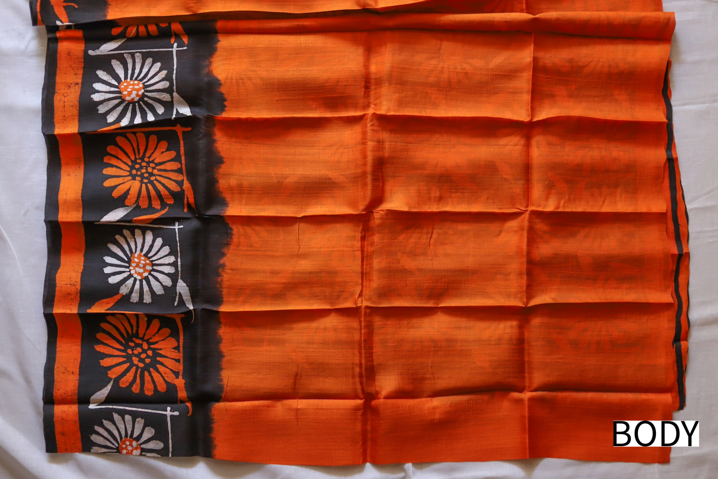 Handwoven Bengal Hand Batik Silk Saree