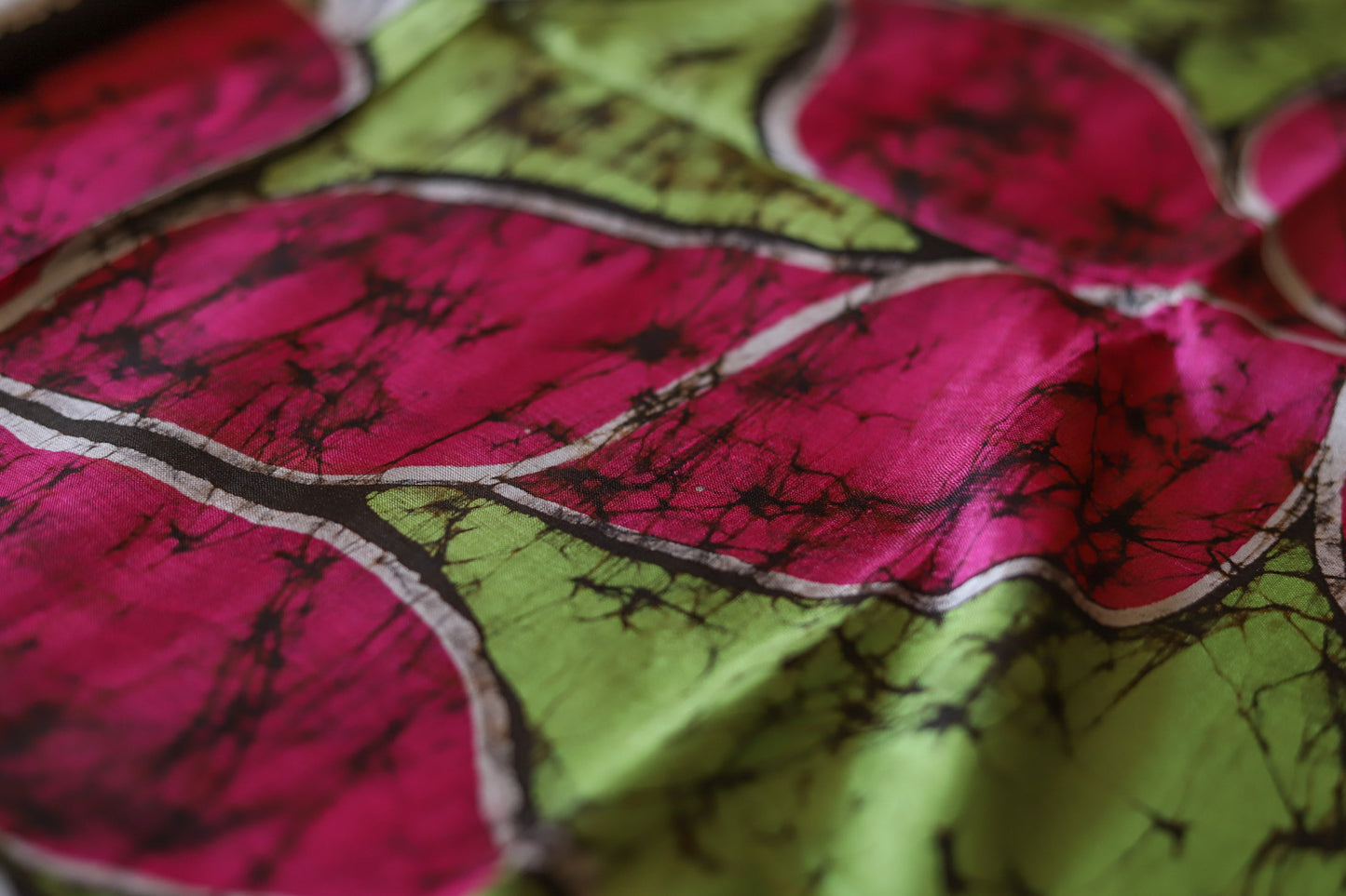 Handwoven Bengal Hand Batik Silk Saree