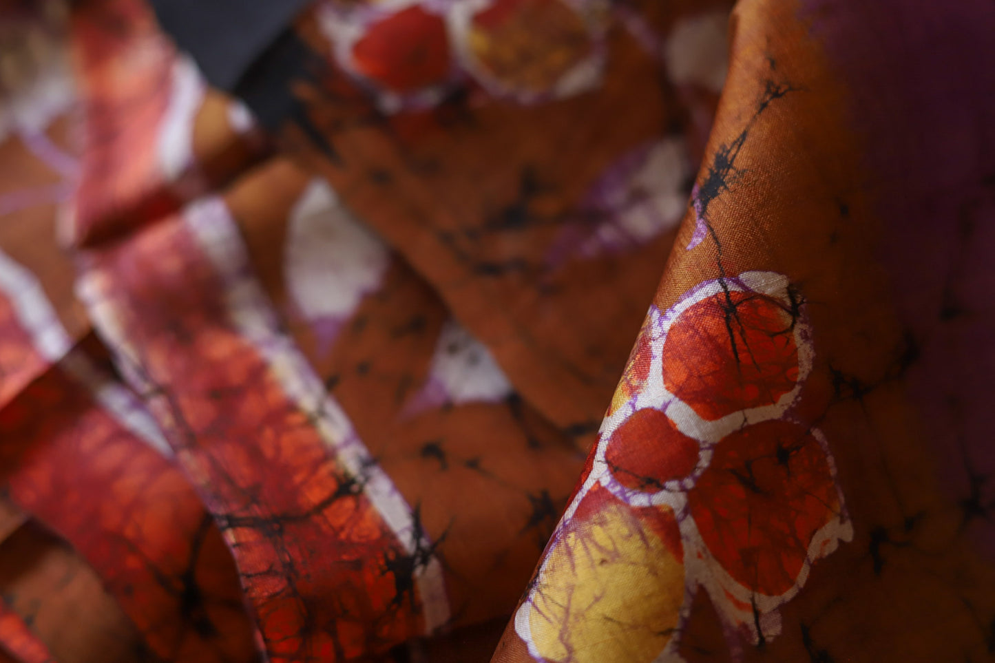 Handwoven Bengal Hand Batik Silk Saree