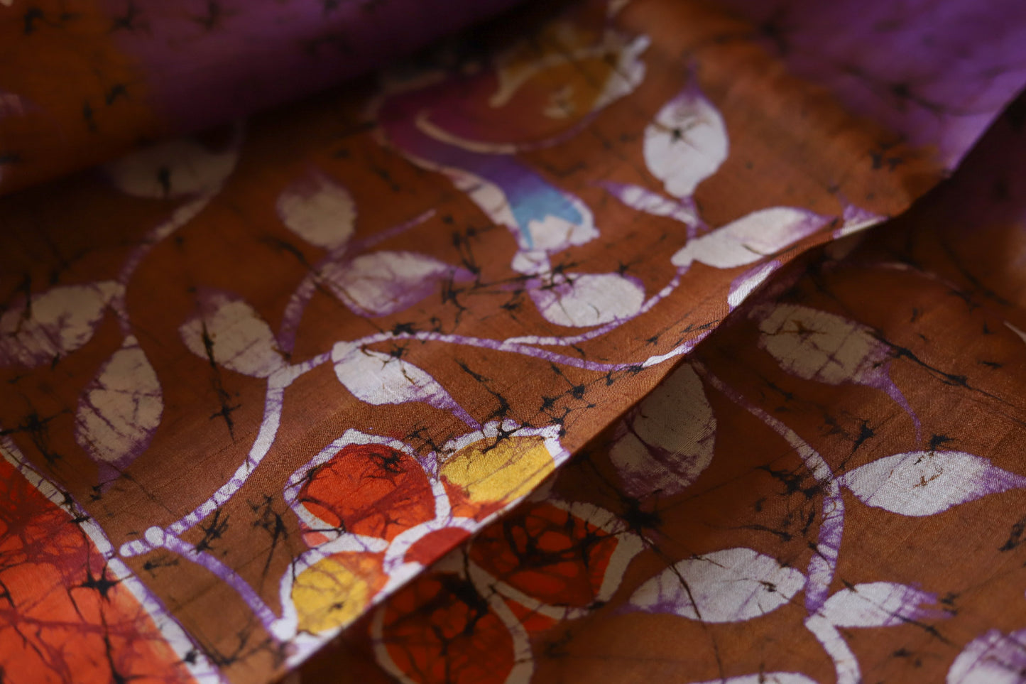 Handwoven Bengal Hand Batik Silk Saree