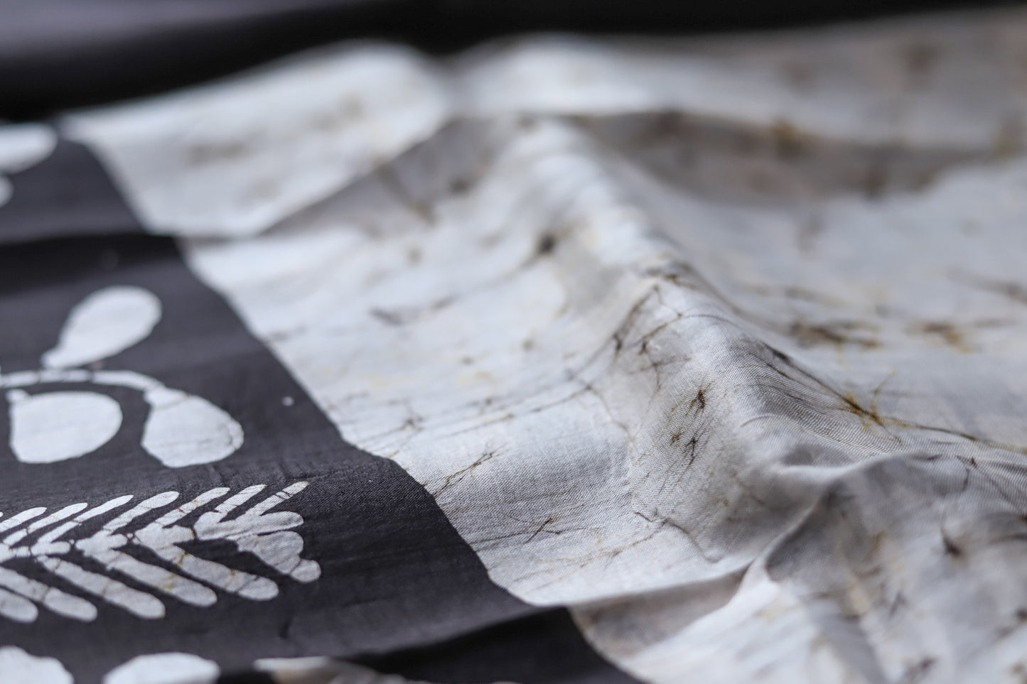 Handwoven Bengal Hand Batik Silk Saree