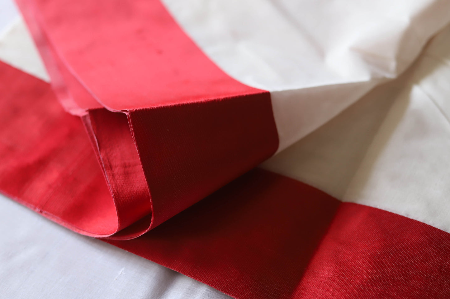 Handwoven Bengal White and Red Cotton Saree