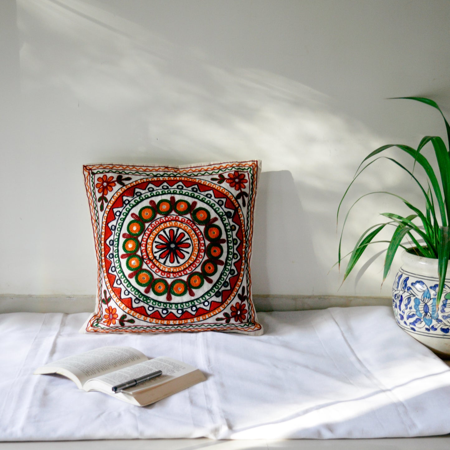 Embroidered Cushion Cover