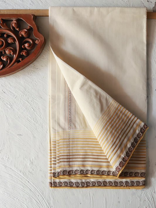Bengal Handwoven Tangail Dhoti (Dhuti)