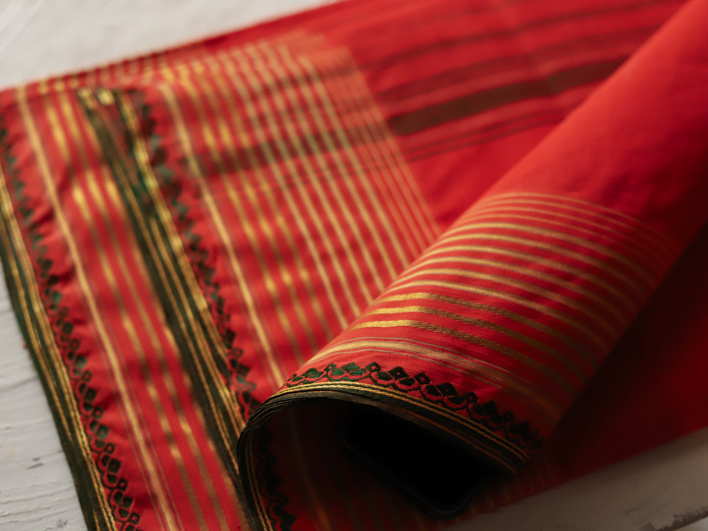 Bengal Handwoven Tangail Dhoti (Dhuti)