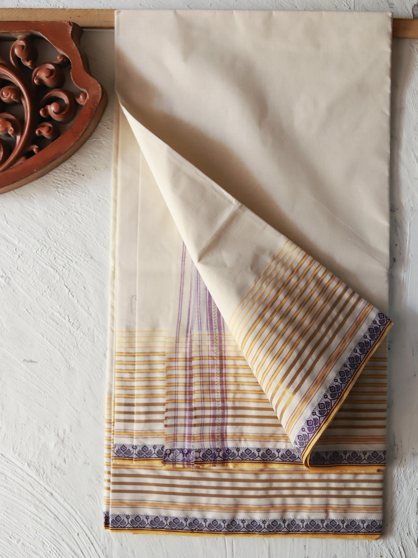 Bengal Handwoven Tangail Dhoti (Dhuti)