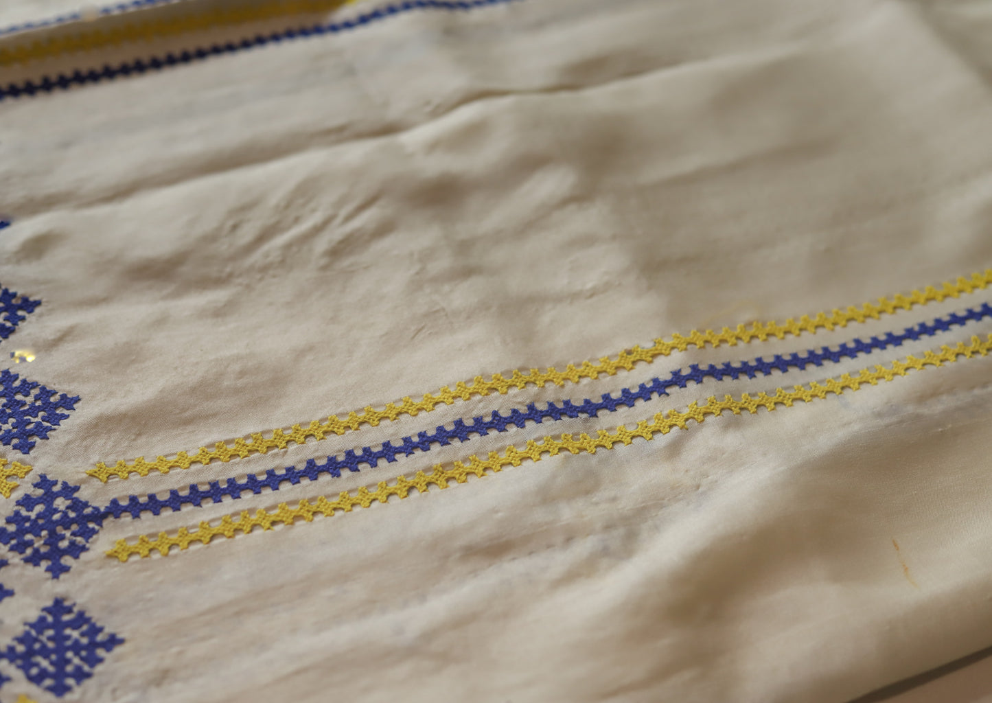 Bengal Hand Embroidery Kantha Stitch Silk Saree
