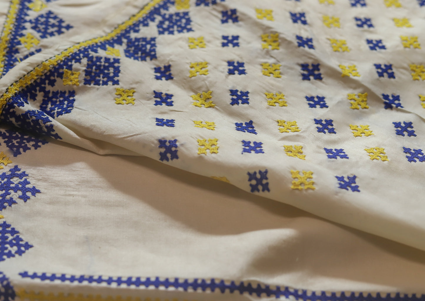 Bengal Hand Embroidery Kantha Stitch Silk Saree