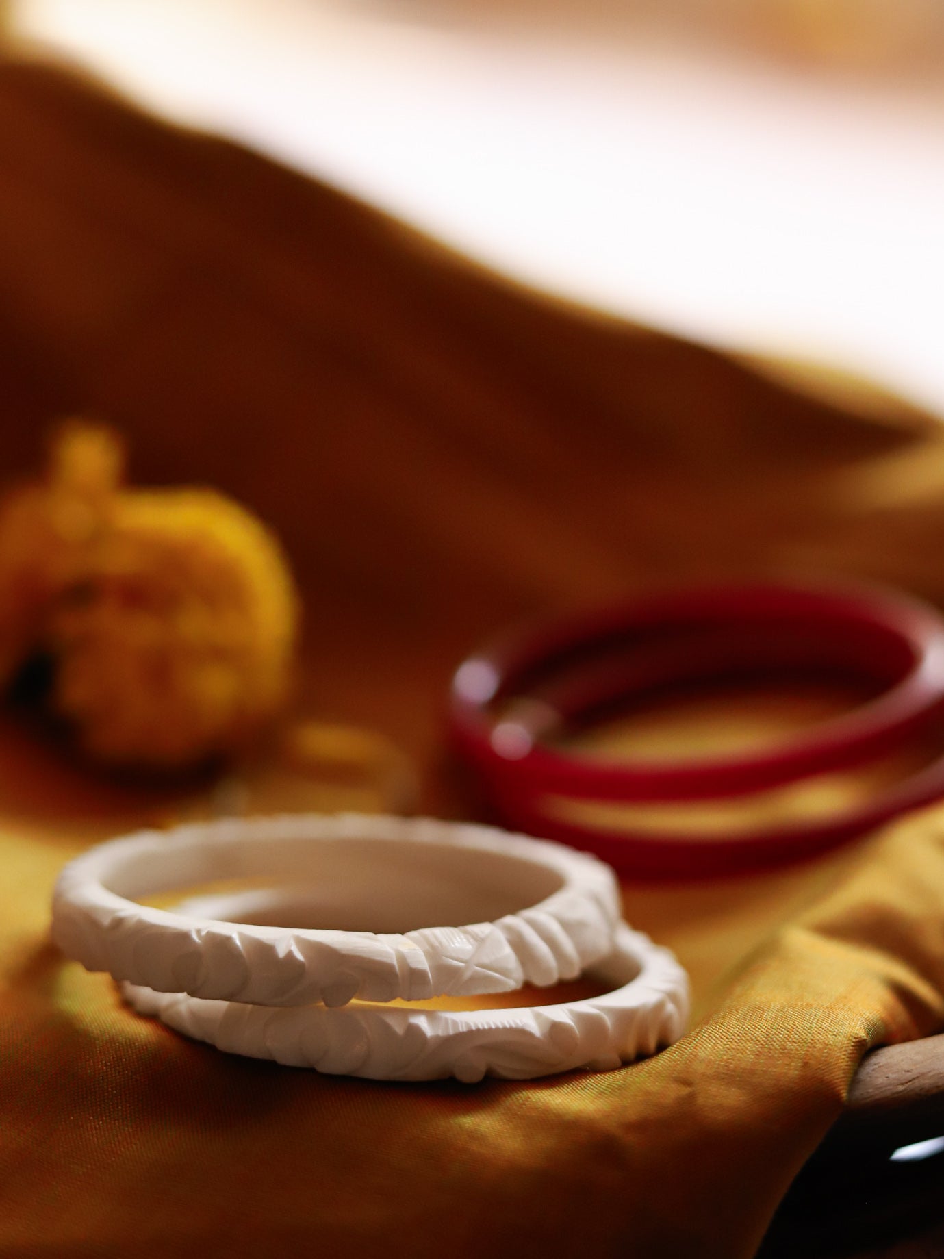Handcarved Shakha Pola Bangle Pair (2.0 Inch)