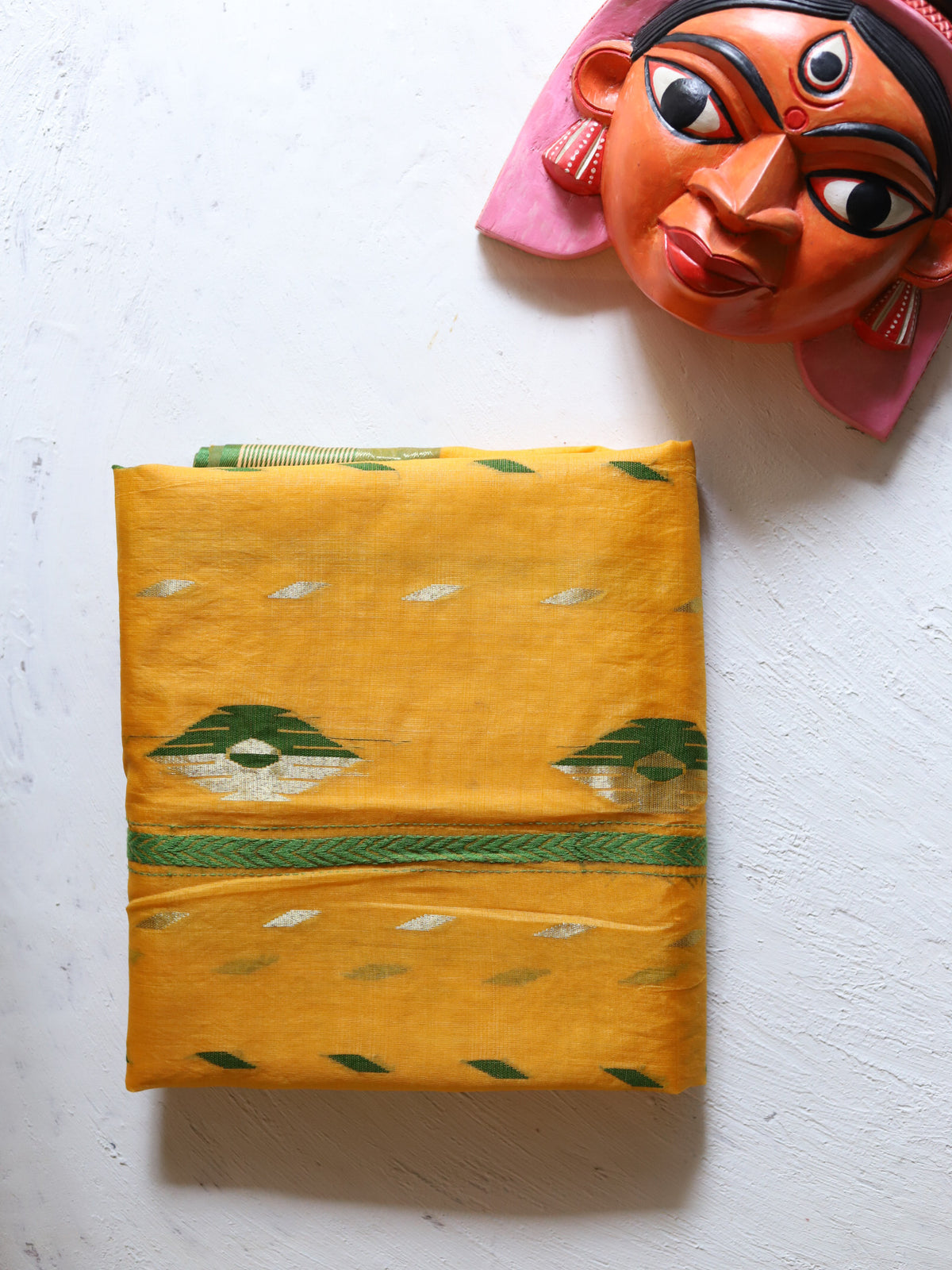 Handwoven Tussar Silk Saree in Kantha Embroidery|Calcutta Saree|BONGONIKETAN