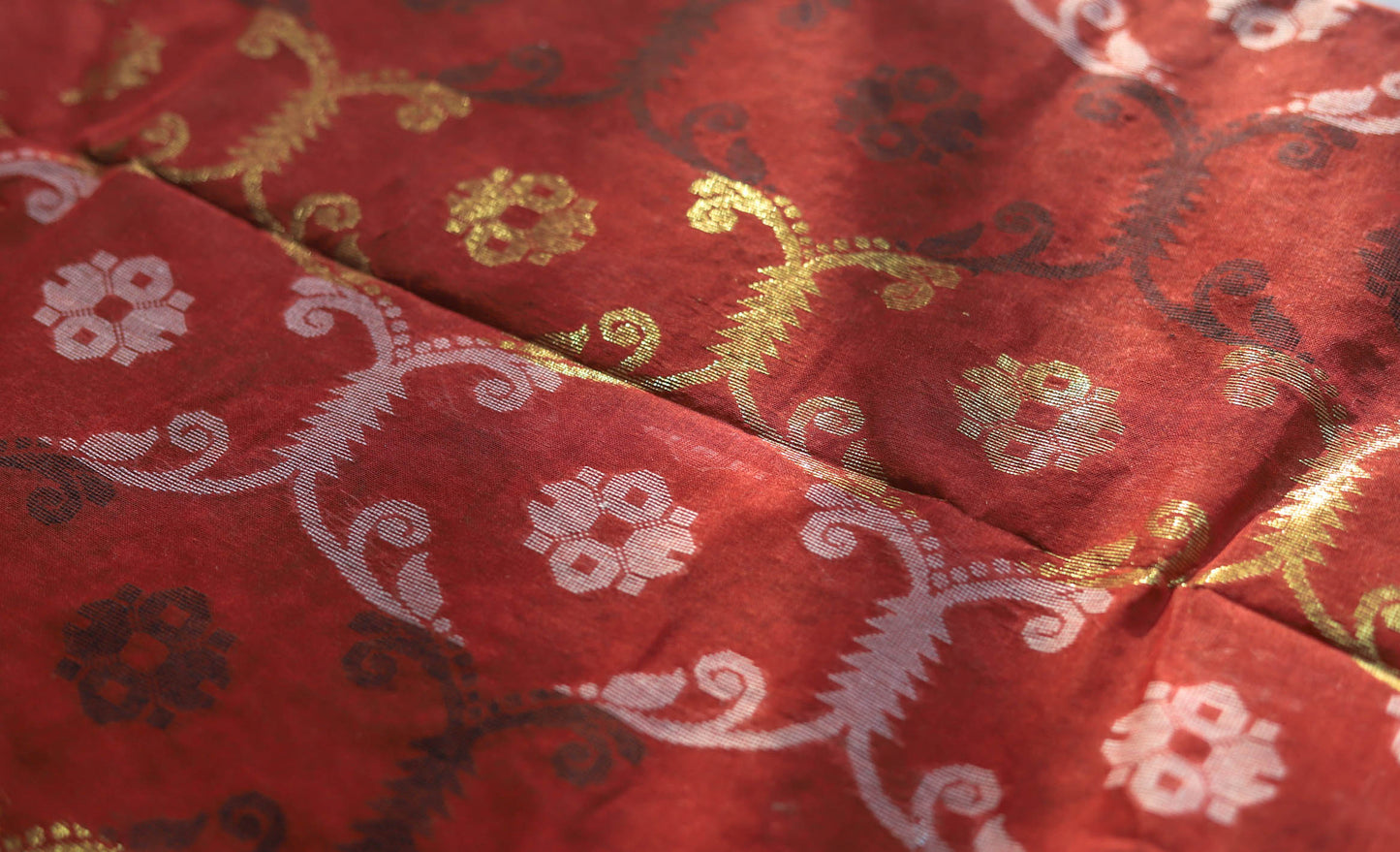 Handwoven Bengal Tant Saree (Tangail Saree)