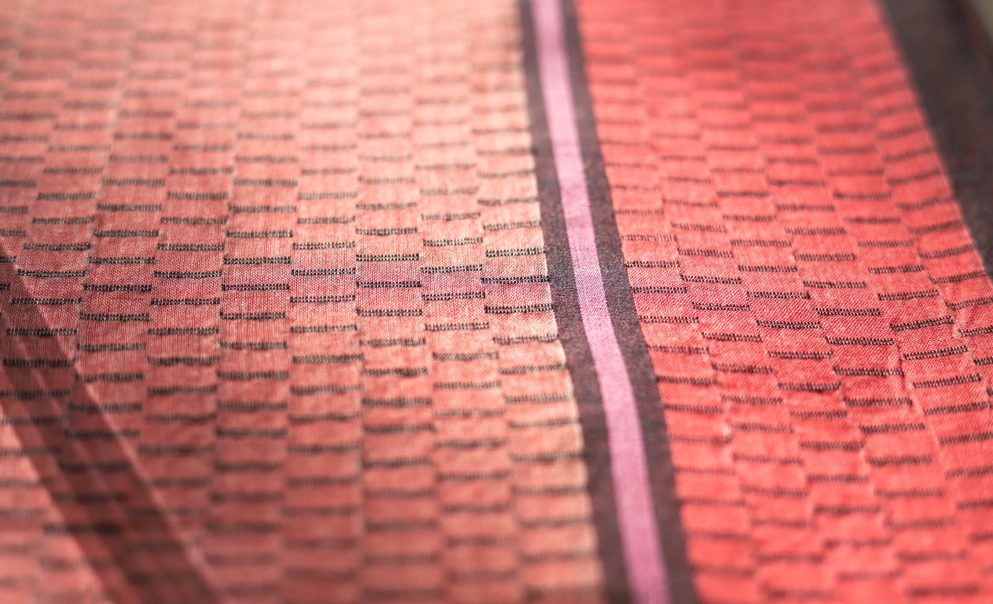 Handwoven Bengal Tant Saree (Tangail Saree) in Jamdani Weave