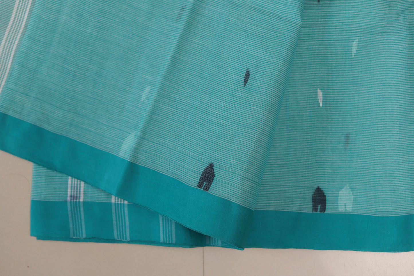 Handwoven Bengal Tant Saree (Tangail Saree) in Jamdani Weave