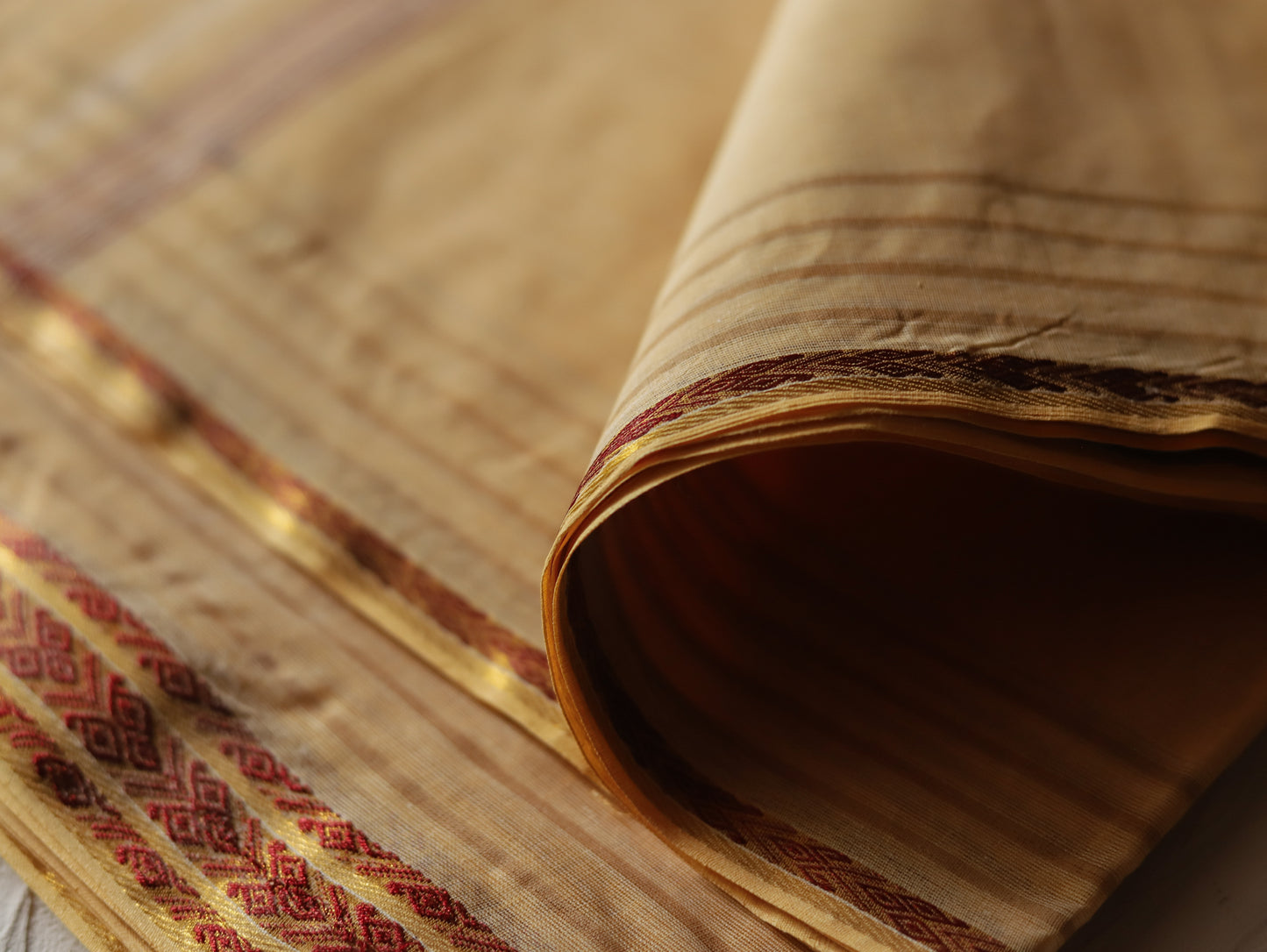 Bengal Handwoven Tangail Dhoti (Dhuti)