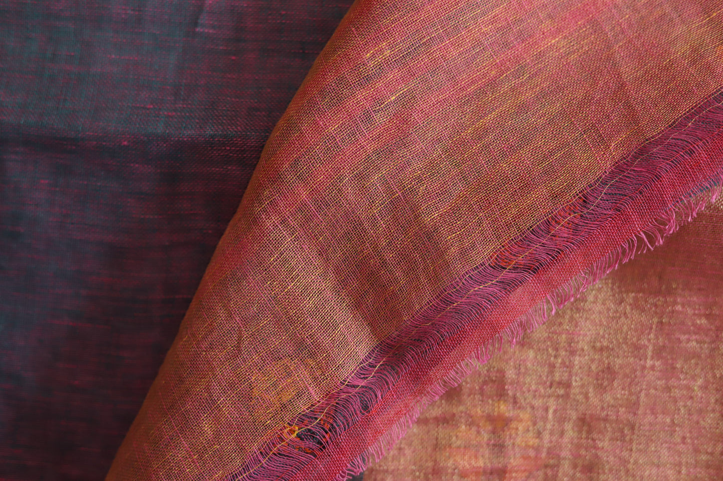 Handwoven Bengal Linen Saree