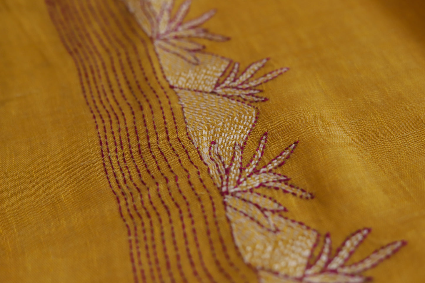 Handwoven Bengal Linen Saree