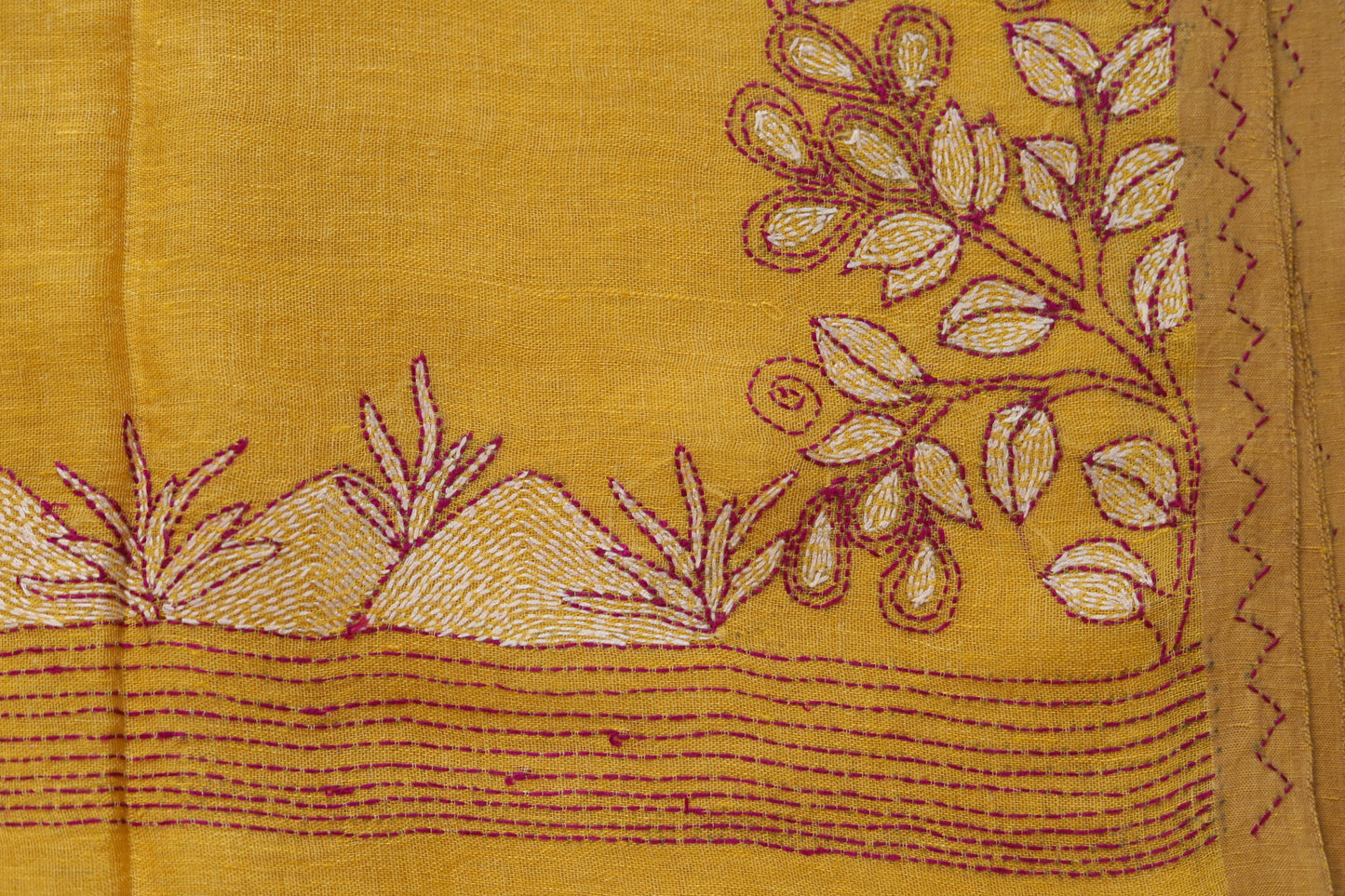 Handwoven Bengal Linen Saree