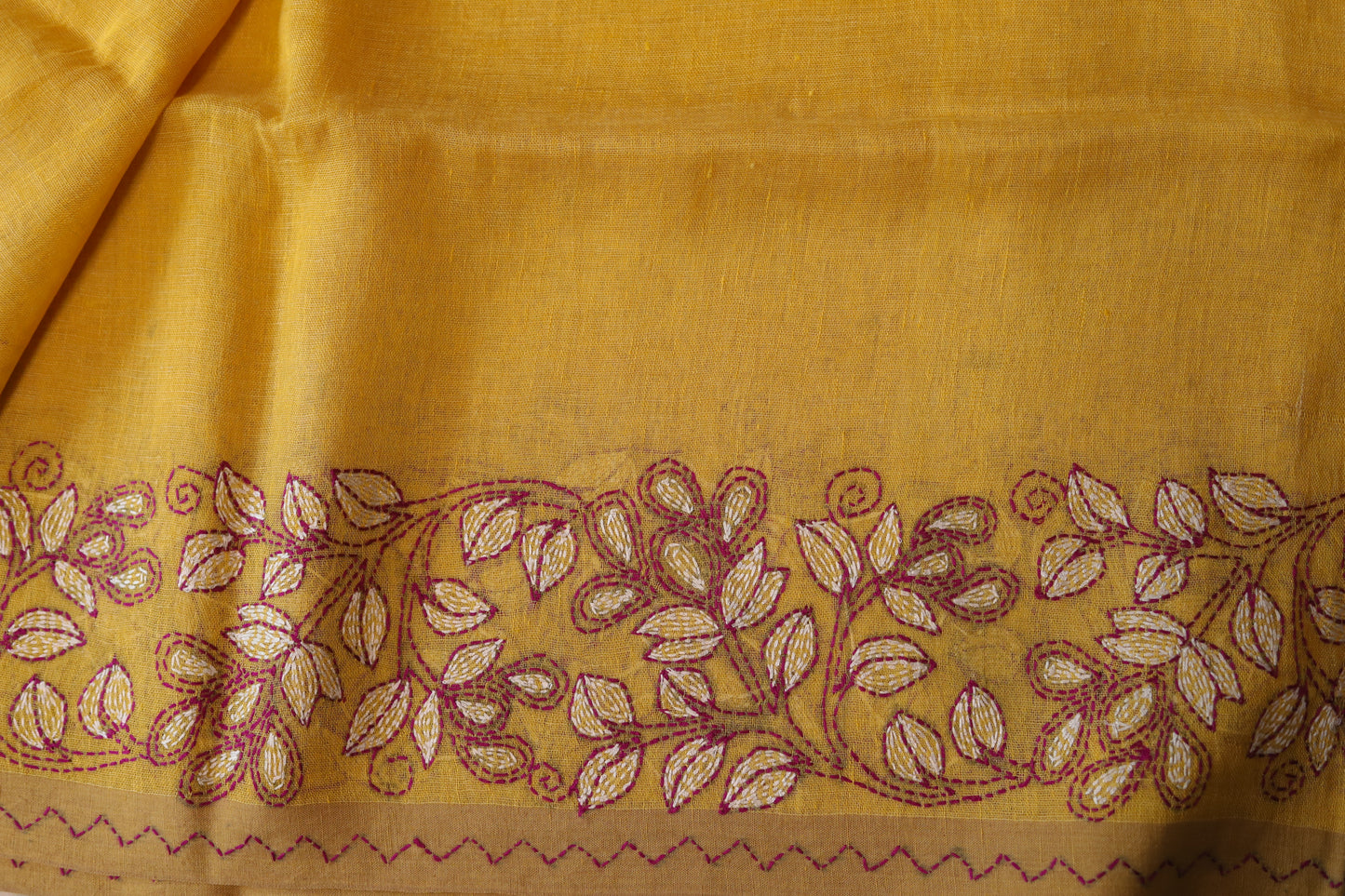Handwoven Bengal Linen Saree
