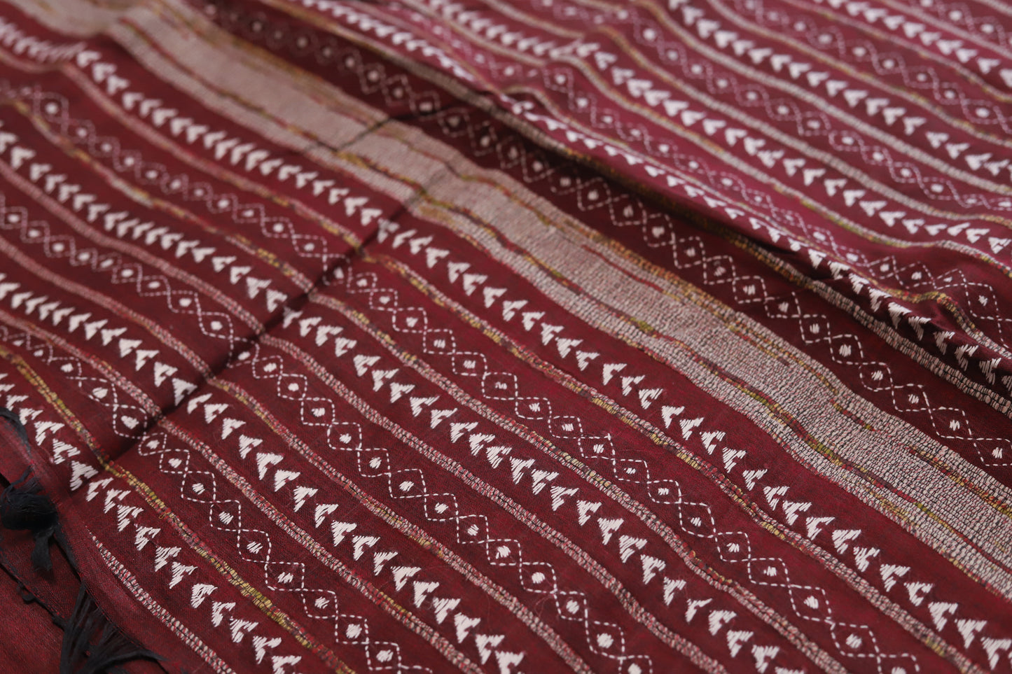 Bengal Handwoven Khesh Kantha Saree